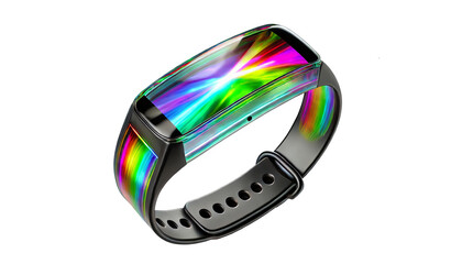 Fototapeta premium Futuristic Smartwatch with Multicolor Display.