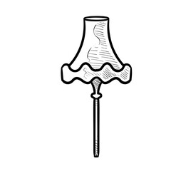 floor lamp handdrawn illustration