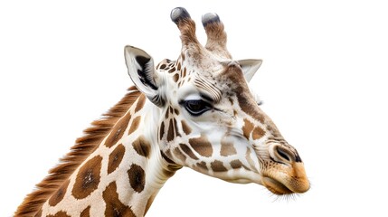 Naklejka premium Fun giraffe on white background. 