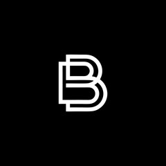 Abstract letter BB logo. This logo icon incorporate with abstract shape in the creative way. It look like letter B and B.
