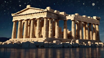 Fototapeta premium Ancient Greek Parthenon A Modern Complex