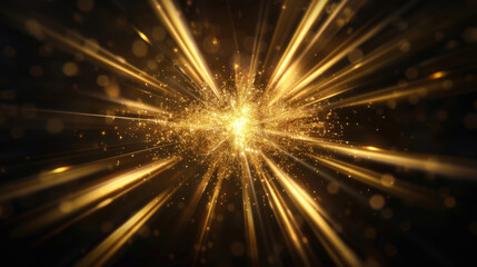 Golden abstract background with sparkling lights and bokeh effect, perfect for festive, holiday, and celebratory designs.