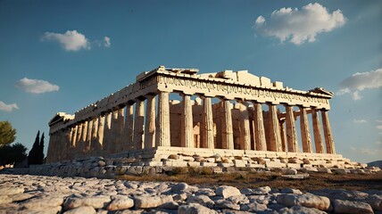 Obraz premium Ancient Greek Parthenon A Modern Complex