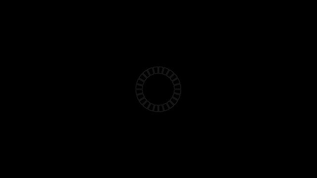 Circular loading animation rotating asset in the alpha channel. circle loading rotating isolated on black