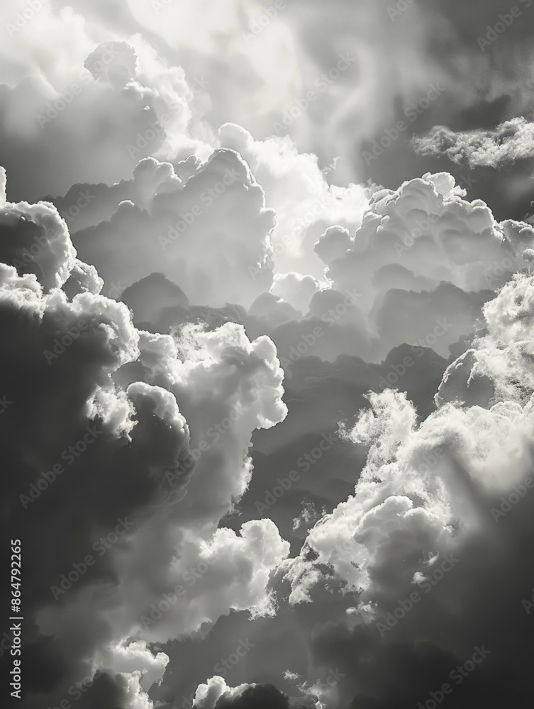 Poster the sky is filled with clouds, creating a moody and dramatic atmosphere. the clouds are thick and da