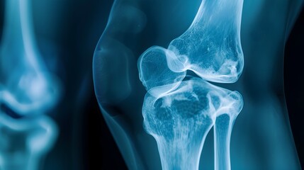 X Ray Image of Knee Revealing Osteoarthritis Medical Condition