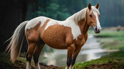 Majestic horse posing for the camera, good for multimedia content
