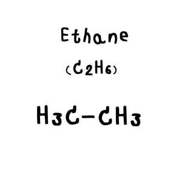 molecular structure of ethane illustration