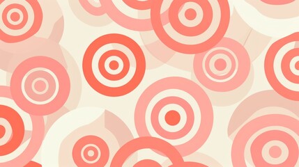 Fototapeta premium A flat style illustration featuring a geometric pattern of abstract spirals in a pastel peach color, background, wallpaper
