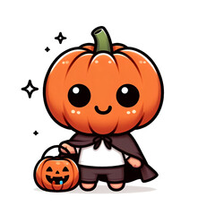 Fototapeta premium halloween pumpkin child