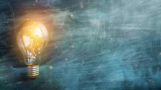 education concept creative idea and innovation with light bulb and space for text seamless looping overlay 4k virtual video animation background