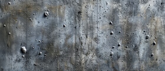 Obraz premium Panoramic close-up, high detail scan of brushed concrete material, Generative AI