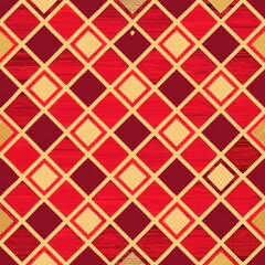 Fototapeta premium seamless pattern of geometric windowpane grids with diamond-shaped intersections, Generative AI