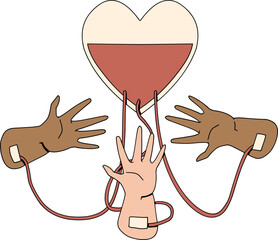 Diversity in Action for Blood Donation Illustration