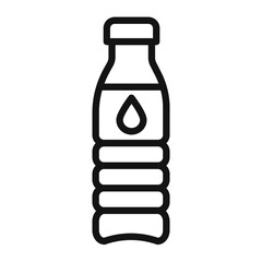 Water Bottle Icon for Health and Wellness Programs and Outdoor Sports Promotions
