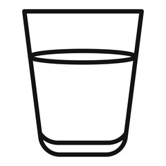 Glass Icon for Restaurant Menus and Beverage Listings