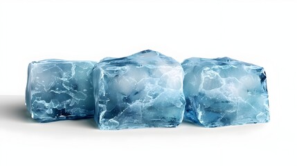 Isolated Ice Packs on White Background Depicting Frozen Concept
