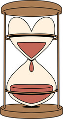 Fototapeta premium Blood in the Hourglass Illustration