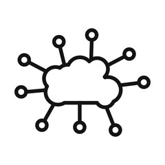 Network Cloud Icon for Enterprise IT Solutions and Cloud Networking