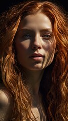 Photorealistic Portrait with Vibrant Hair