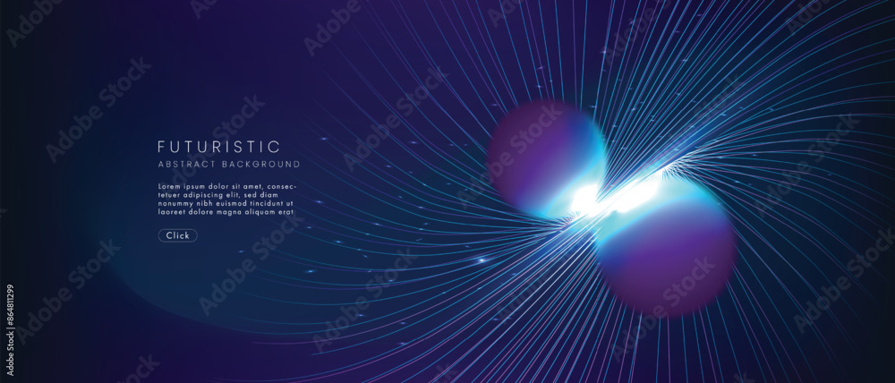 Aufkleber futuristic technology abstract background. abstract futuristic curve digital line design.modern futu