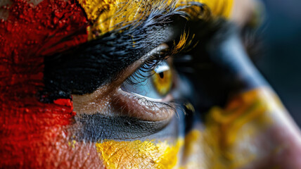 Belgian Soccer Fan Face Closeup