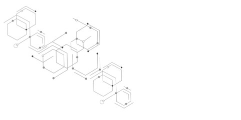 Abstract cube hexagon shape background, hexagon shape pattern innovative concept background.