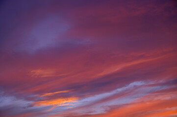 夕暮れ時の空