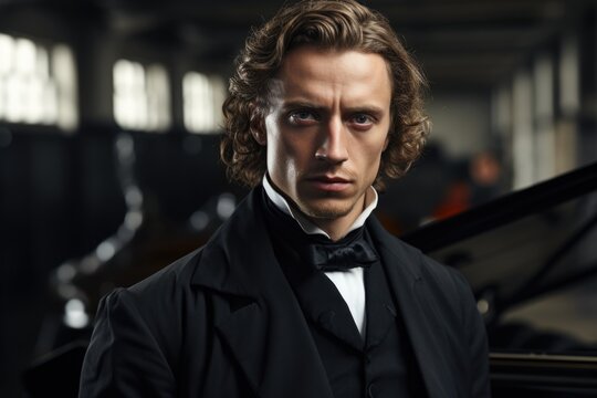 Musical genius: Frederic Francois Chopin, polish composer, pianist, renowned for his emotive compositions, virtuosic piano performances, leaving indelible mark on classical music history