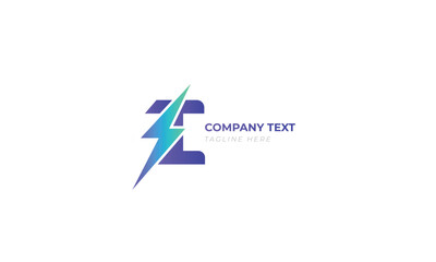 I letter eco electric service business logo template