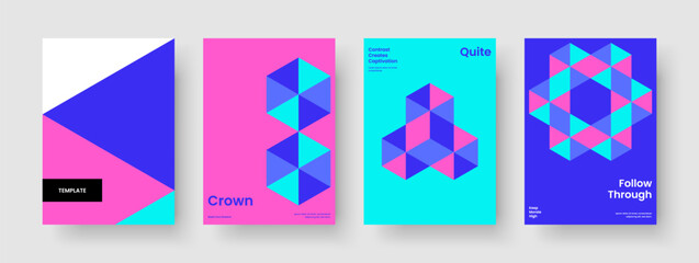Obraz premium Isolated Brochure Template. Geometric Background Design. Modern Book Cover Layout. Banner. Flyer. Report. Business Presentation. Poster. Catalog. Advertising. Notebook. Leaflet. Magazine. Handbill