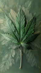 Close-up of a Marijuana Leaf
