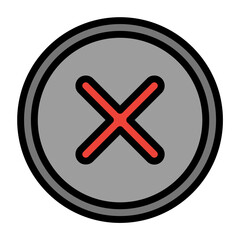 cross icon color or logo illustration outline black style	
