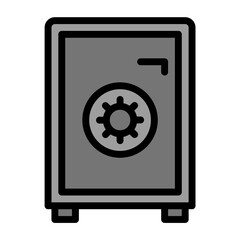 safe icon color or logo illustration outline black style	
