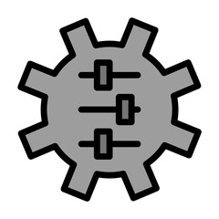 Control icon color or logo illustration outline black style	
