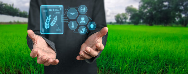 The new generation of farmers use AI technology to assist in agriculture.