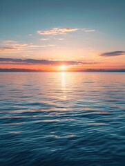 Obraz premium Sunset Over Calm Ocean Water