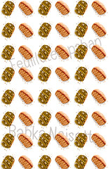 Chocolate babka bread pattern on white background