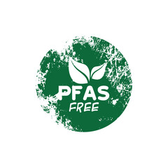 pfas free sign on white background	