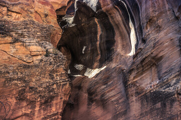 Textures of the Canyon Walls in Willis Creek Slot Canyon, Grand Staircase Escalante National Monument, Utah