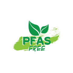 pfas free sign on white background	