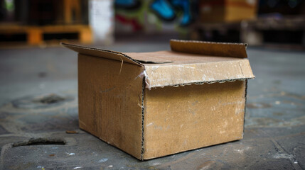 Cardboard box made from recycled paper.