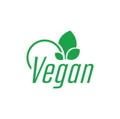 Fototapeta premium vegan icon on white background 