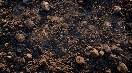 Fototapeta premium Texture of damp soil surface