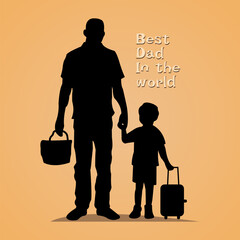 Happy Fathers day celebration background design template