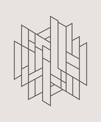 Hand Drawn lines art Square Frame Borders