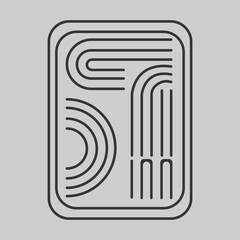 Hand Drawn lines art Square Frame Borders