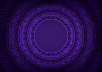 Purple mandala pattern circle decoration background