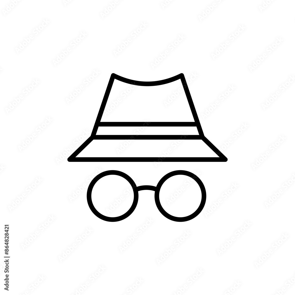 Aufkleber privacy incognito icon for secure browsing and anonymous surfing