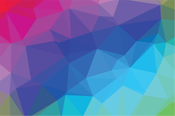 Bright multicolor polygon pattern. Low poly design. Vector illustration
